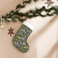 thumbnail image 7 of Balery Modern Yellow Excavator Pattern Christmas Stockings with Initials, 18" Large Knit Christmas Stocking,Xmas Stocking for Kids, Holiday and Family Stocking, 7 of 7