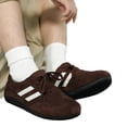 thumbnail image 4 of EKVAHL Women's Orthopedic Retro Sneakers, Non‑Slip Faux Suede Striped Tennis Shoes, Street Daily Casual Walking Shoes Brown, 4 of 5