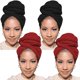 thumbnail image 1 of pañuelos africanos ligeros para la cabeza para mujer, grandes, gruesos, a la moda, largos, lisos, para dormir, 1 of 5