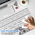 thumbnail image 4 of Long Mouse Pads for Desk,Black Geometric Diamond Striped Pattern Desk Mats on Top Of Desks, Desk Mouse Pad Extra Large with 3mm Non-Slip Base and Stitched Edge for Gaming,Office,Work,Home 31.5"x11.8", 4 of 6