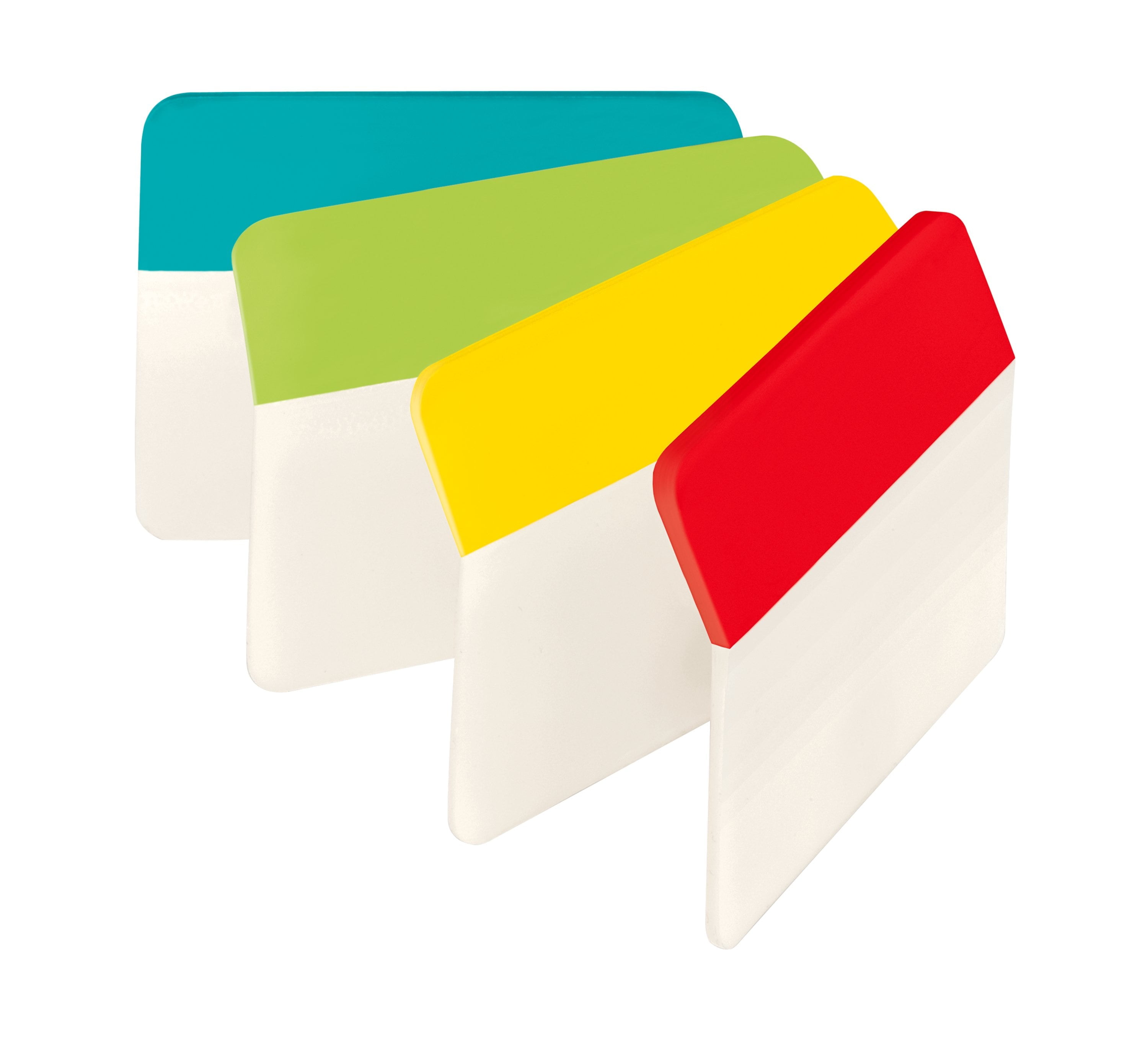 Post-it Tabs 4 Colors 686A-PLOY 24 Tabs/Pack - New 2 in Angled Solid 6 Tabs/Color Assorted Bright Colors 