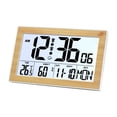 thumbnail image 1 of DOLITY Digital Alarm Clock Practical Backlight Desk Clock for Cafe Shop Living Room H181H light brown, 1 of 9