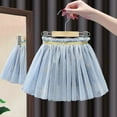 thumbnail image 3 of Toddler Rainbow Tulle Skirt Girls Sequin Glitter Elastic High Waisted Skirt Cute Party Casual Little Girl's Clothes, Gray, 3 Years, 3 of 3