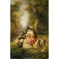 thumbnail image 2 of Camille-Joseph-Etienne Roqueplan 11x14 Gold Ornate Wood Frame and Double Matted Museum Art Print Titled - Summer Pleasures (1830), 2 of 4