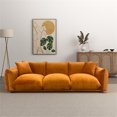 thumbnail image 2 of Arter Mid-Century Modern Living Room Luxury Velvet Couch in Burnt Orange, 2 of 6