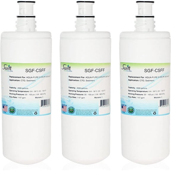 Swift Green Filters SGF-CSFF-3P Water Filter, 3 Pack, White, 3 Count