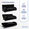 thumbnail image 3 of LASE Muebles Sofá Cama Janeiro Matrimonial Sillón Reclinable 3 Posiciones Boucle Chocolate, 3 of 7