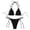 Z04-Black, variant on Women's Shiny Triangle Bikini Set,2 Piece Bathing Suits for Women Adjustable Tie Side Swimwear for Beach & Pool,Purple,M