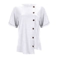 thumbnail image 6 of Women Short Sleeve Round Neck Shirts Summer Fashion Basic Tee, 6 of 9