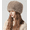 Khaki, variant on Winter Faux Fur Hat for Women Girls, Cossack Russian Style Hat, Ladies Ushanka Fuzzy Furry Hat Warm Fluffy Bucket Hat