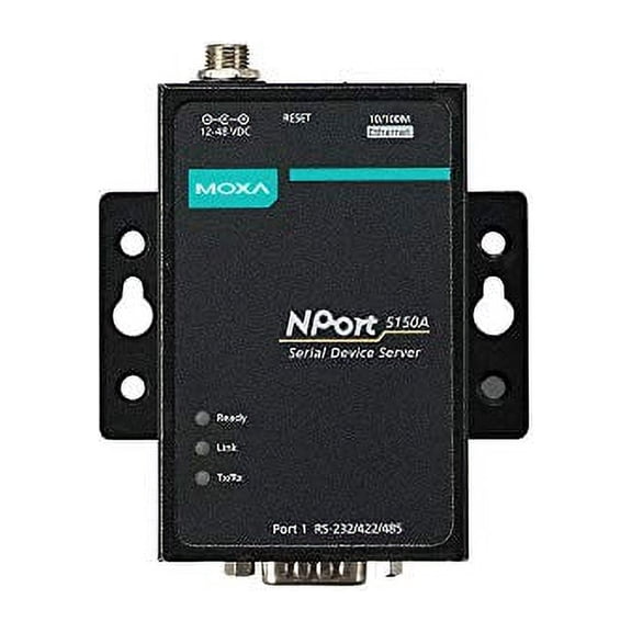 MOXA NPort 5150A - 1 Port RS-232/422/485 Serial Device Server, 0 to 60C Operating Temperature