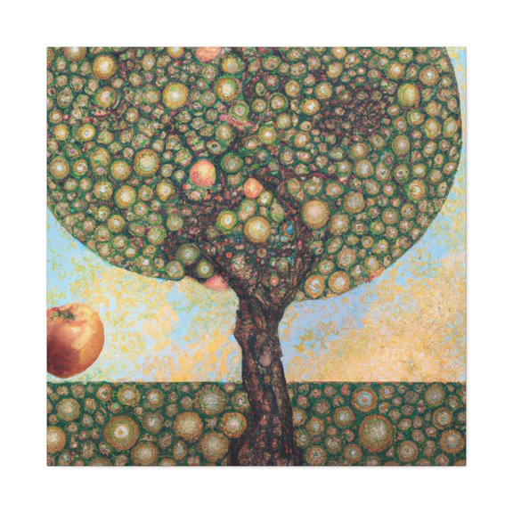 Apple Tree Pointillism - Canvas