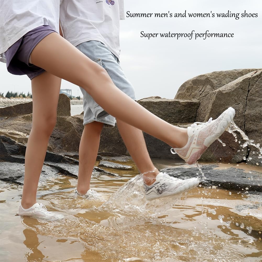 Men's and Women's Beach Hiking Fitness Shoes – Waterproof EVA Comfort Insole, Non-Slip Rubber Sole, Lightweight Couple Style Sneakers for Outdoor Activities
