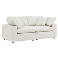 thumbnail image 2 of Commix Down Filled Overstuffed Boucle Fabric Loveseat in Ivory, 2 of 5