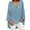 Blue, variant on XUELUO Boho Tops For Women Autumn Winter Solid Color V Neck Long Sleeve Loose Casual Shirts For Women T-shirts Sportswear,White,XL