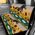 thumbnail image 2 of POLERO Horse Sunflower Full Wrap Rear Bench Seat Cover for Car Interior Automotive, Comfortable Stretch Backrest Cover Protectors for Truck and Sedan, 2 of 4