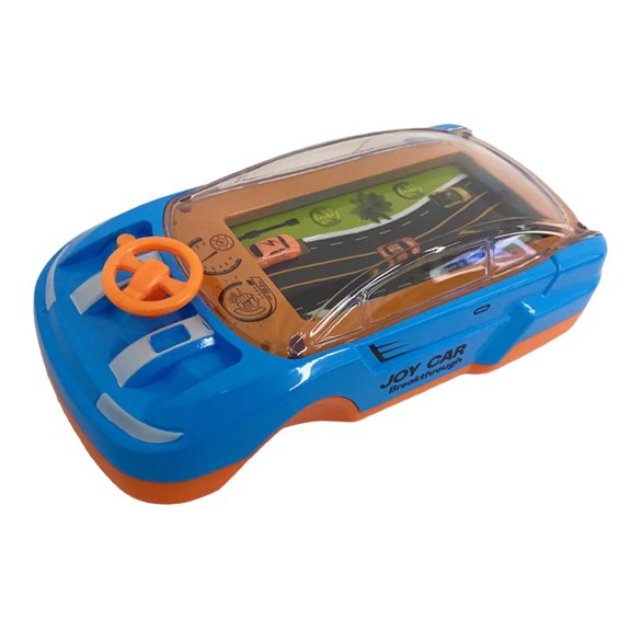 Juego de coche para niños, juguete portátil, máquina de juegos ajustable, divertido juguete interactivo de simulación de conducción para niñas, día de Azul