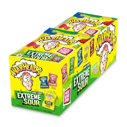 Warheads Extreme Sour Hard Candy, 1 Ounce -- 180 per case.
