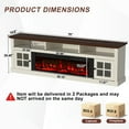 thumbnail image 6 of HARIPUL 70" Fireplace TV Stand for TVs Up to 80" with 36" Electric Fireplace, Entertainment Center with Led Light TV Consoles for Living Room, Firewood, 6 of 6