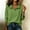 Green, variant on Fleece Sweatshirts for Women 3/4 Sleeve Snap Button Henley Neck Pullover Tops Baggy Casual Fall Sweatshirt,Blue