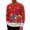 Red, variant on Mens Christmas Sweatshirt Long Sleeve Loose Casual Crewneck Snowflake and Reindeer Print Pullover Sweatshirts