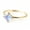 White Gold Plated, variant on Natural Princess cut moonstone, solitaire rainbow moonstone promise ring in 925 Sterling Silver Yellow Gold Plated for Women