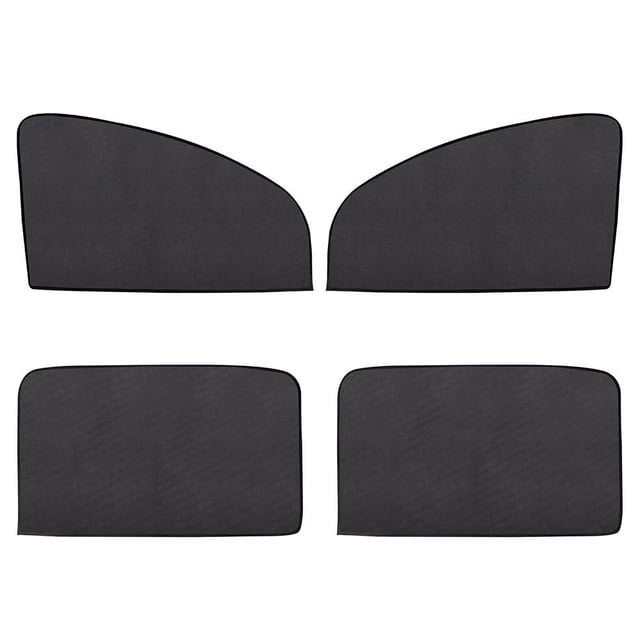 Parasol Magnético Cortinas Protección UV Malla para Ventanas Coche (delantera X 2 + Trasera X 2)