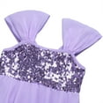 thumbnail image 4 of Miaeowve Kids Girls Lyrical Ballet Dance Dress Chiffon Sequins Sleeveless Straps Camisole Flowy Dresses Dancewear Lavender 12, 4 of 7