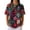 Coffee, variant on Plus Size Women Waffle Knit Fall Tops Button Down Polo Shirts Long Sleeve V Neck Loose Fit Tun
