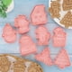 thumbnail image 3 of Cortador, 8 piezas/juego de moldes para hornear de plástico navideño DIY, molde para galletas navideñas, artesanía excepcional, 3 of 7