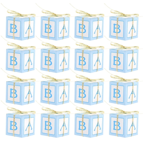 CCOCC 25 Pcs Baby Shower Favors for Guests, Elegant Candy Boxes with Tags, Boy Wedding Gifts & Party Favor Packaging