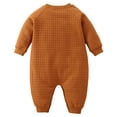 thumbnail image 5 of Zanarzt Baby Clothes Newborn Baby Boy Girl Spring Clothes Jumpsuits Ruffle Long Sleeve Outfit Infant Cute Romper Brown,3-6 Months, 5 of 9