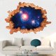 thumbnail image 5 of 3D azul cósmico galaxia pegatinas de pared roto viejo rojo Drick pared vista mágica 3D Vía Láctea espacio planeta pegatinas murales papel tapiz Decoración JAMW Sencillez, 5 of 5