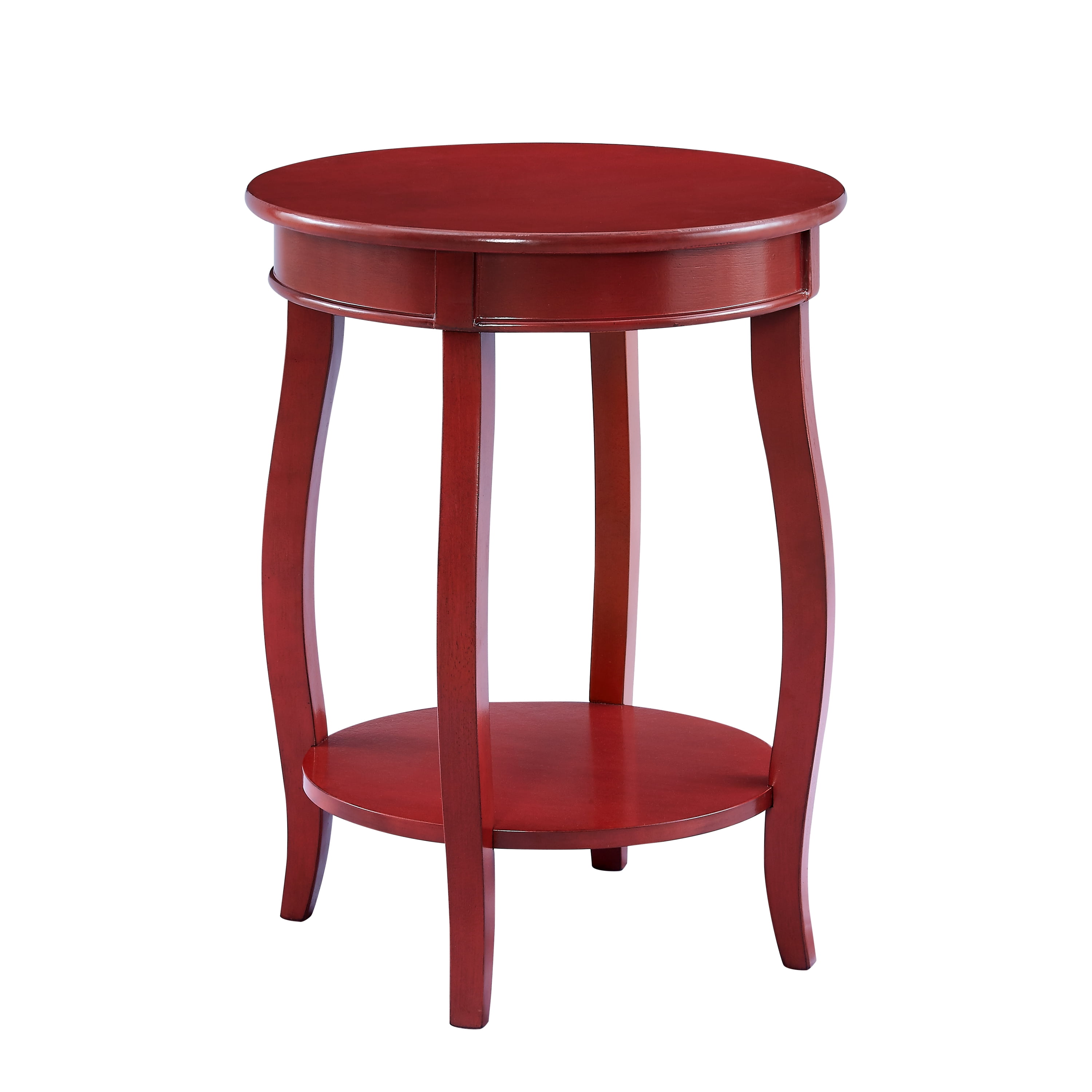 Powell Round Side Table With Shelf Multiple Colors Walmart Com Walmart Com