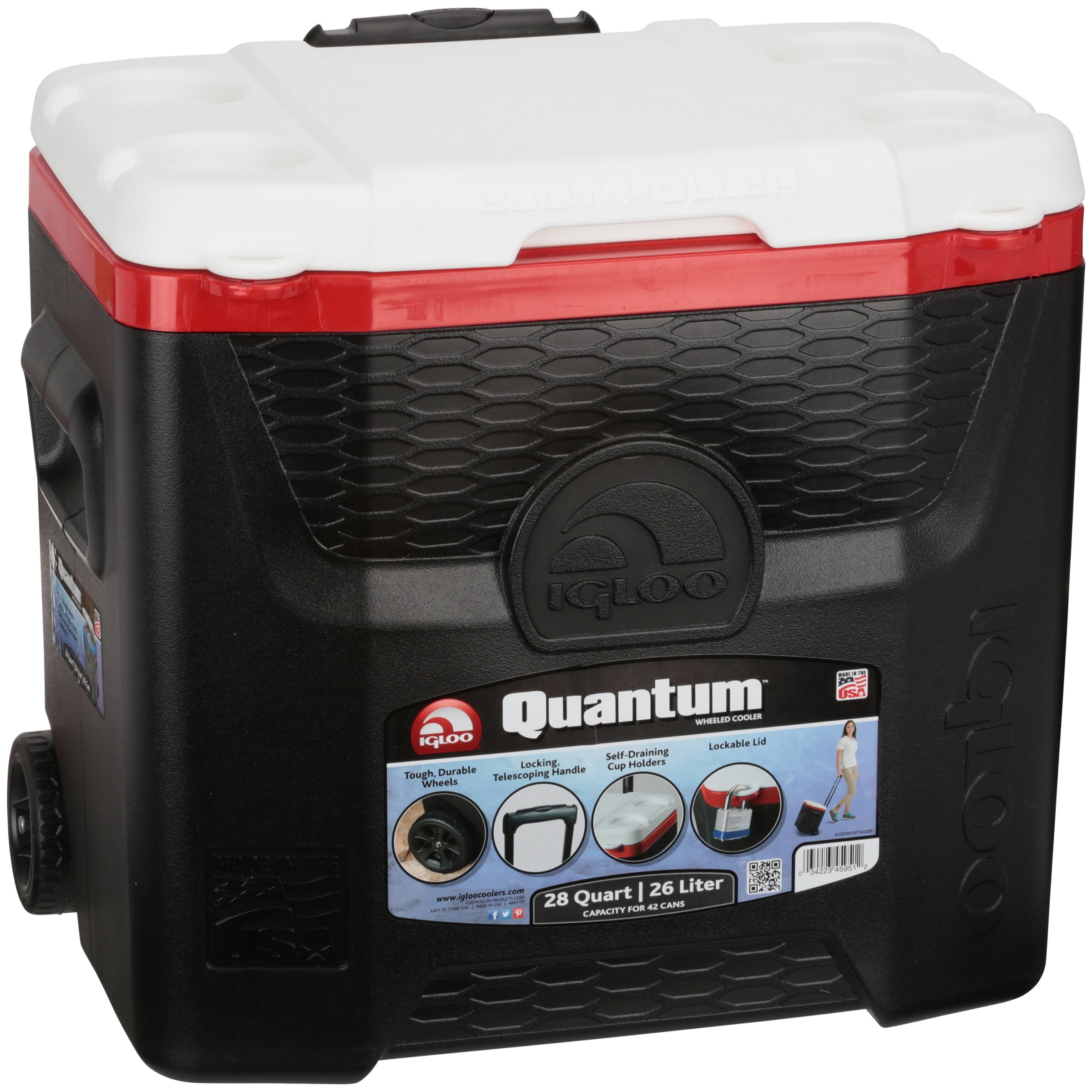 Igloo 28 Quart Quantum Wheeled Cooler Walmart Inventory Checker 