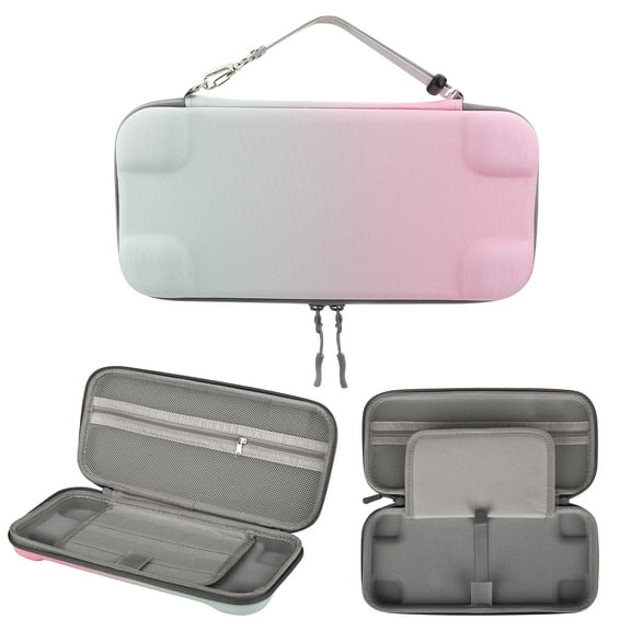 EEEkit Protective Travel Case Fit for Nintendo Switch 2 (2025), Shockproof Hard Shell Storage Bag with 10 Game Card Slots, Pink and Green Gradient