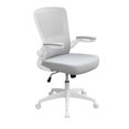 thumbnail image 1 of Boss Grey Mesh, Flip Arm, Task Chair, White Frame, 1 of 1