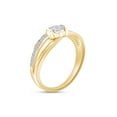 thumbnail image 4 of AFFY 1/10 Carat Round Shape Natural White Diamond Promise Ring For Women's In 14K Yellow Gold Plated 925 Sterling Silver Sterling Silver (0.1 Cttw, I2-I3 Clarity), Ring Size-6, 4 of 4