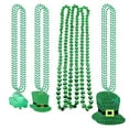 thumbnail image 5 of Washranp St. PatrickS Day Shamrock Necklace,Irish Green Hat Letters Long Round Bead Necklace for Party Supplies, 5 of 6