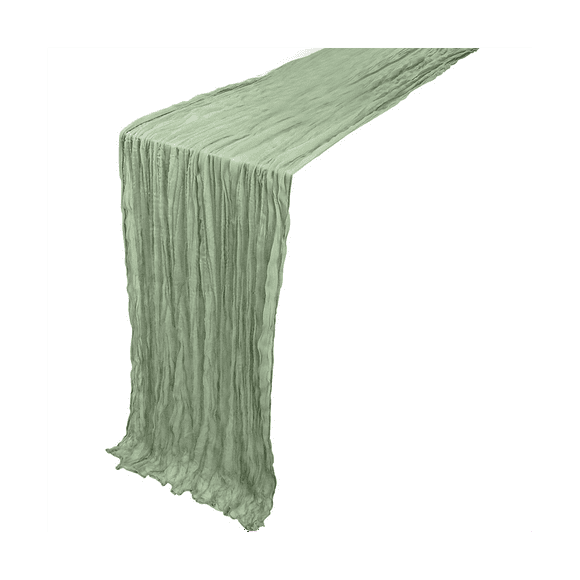 Table Runner Boho Gauze Cloth Table Runner Rustic Sheer Runner for Wedding Baby Shower Table Decorations 90X400cm