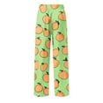thumbnail image 4 of YLSDY Men's Peach Print Pajama Pants Comfortable Lounge Pants with Drawstring Waist Casual Sleepwear for Relaxation Green XXXL, 4 of 5
