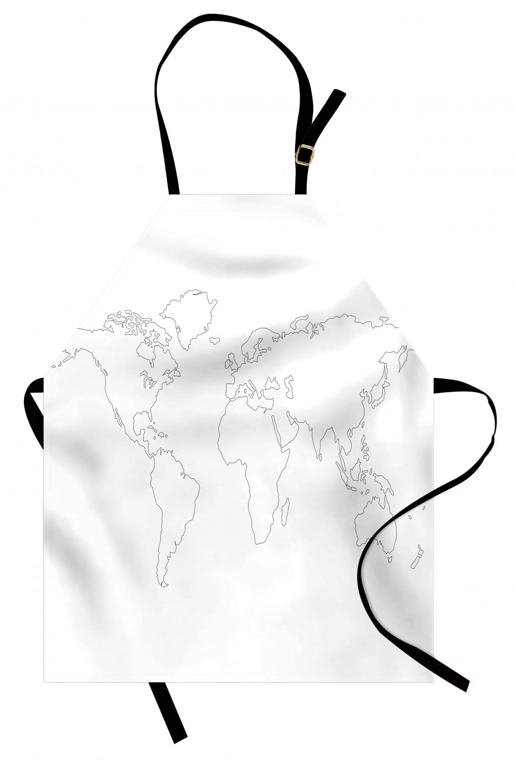 Map Apron Simplistic Design World Map Outline with Thin Black Line Drawing Abstract Continents, Unisex Kitchen Bib Apron with Adjustable Neck for Cooking Baking Gardening, Black White, by Ambesonne Map Apron Simplistic Design World Map Outline with Thin Black Line Drawing Abstract Continents, Unisex Kitchen Bib Apron with Adjustable Neck for Cooking Baking Gardening, Black White, by Ambesonne