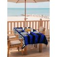 thumbnail image 2 of Outdoor Tablecloth with Umbrella Hole for Patio/Picnic/Party/Camping, Year American Anniversary Flag Waterproof Table Cloth Rectangle Table Cover Washable, USA Black Blue (54"x 80"), 2 of 9