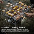 thumbnail image 2 of Parrilla plegable portátil para acampar, soporte para cocinar a la fogata, parrilla de acero inoxidable, 2 of 7