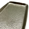 thumbnail image 4 of Bergamo Art 12" Decorative Handmade Aluminum Modern Square Tray in Nickel, 4 of 5