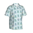 thumbnail image 2 of Fotbe Sea Turtle Hawaiian Shirt for Men Unisex Summer Beach Casual Short Sleeve Cotton Linen Button Down Shirts-X-Large, 2 of 9