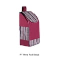 thumbnail image 4 of Monstrate Bolsa de repuesto de tela Oxford con carrito de poliéster, accesorio impermeable y de moda para carrito de compras Almacenamiento y organización del hogar PT Vino rojo raya, 4 of 6