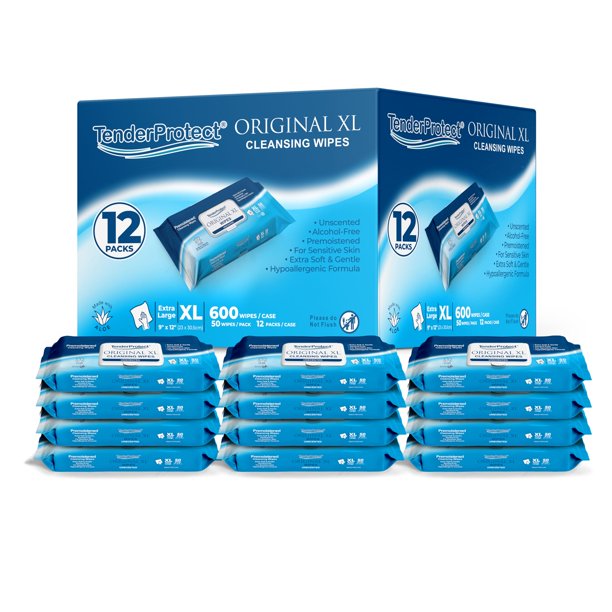 Toallitas para adultos TenderProtect Original XL Premium (600 unidades)
