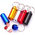 thumbnail image 2 of Mini botella de medicina de aleación de aluminio para exteriores, llavero colgante, botella de aluminio portátil multicolor, caja de Medicina de Metal impermeable, 2 of 4