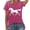 Hot Pink, variant on Womens Casual Fashion Tops Short Sleeve Crewneck Shirt Horse Riding Graphic T Shirts Summer Loose Fit Daily Style Clothing